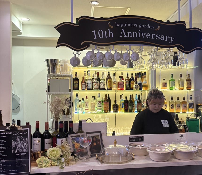 10th Anniversaryパーティー当日のカウンター